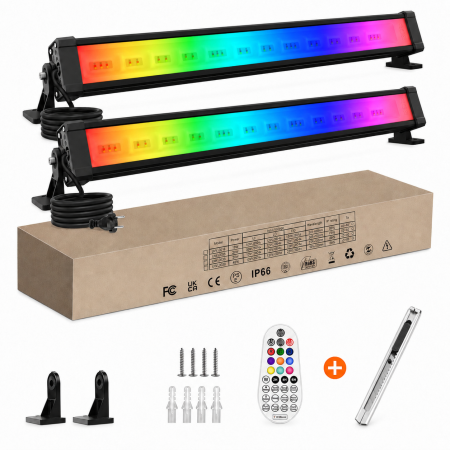 Casa & Birou - AM342 - Set 2 Proiectoare LED Liniar RGB 44 cm