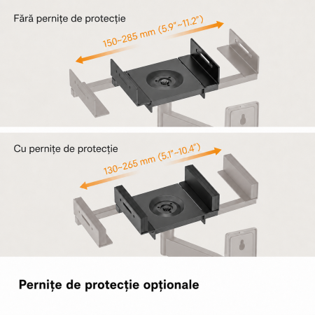 Set 2 Suporturi Boxe Perete, 25 kg/Suport, Rotatie 360°, Reglabile + Cutter 130 mm [3]