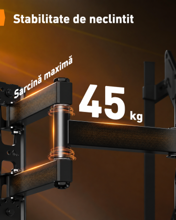 Suport TV 25-65 inch LED RGB, Brat Articulat, VESA 400x400, 45 kg + Cutter [4]