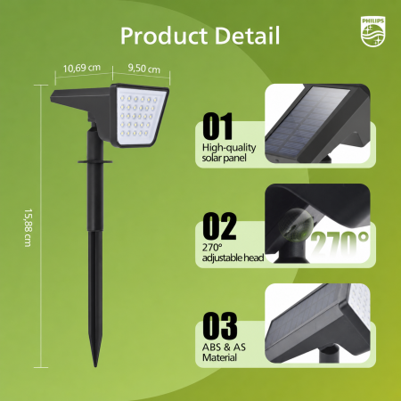 Set 4 Lampi Solare LED Exterior, 28 LED, 1200 mAh, Montaj 2 in 1 + Cutter 130 mm [2]