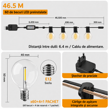 Ghirlanda Smart LED exterior 46.5 m [1]