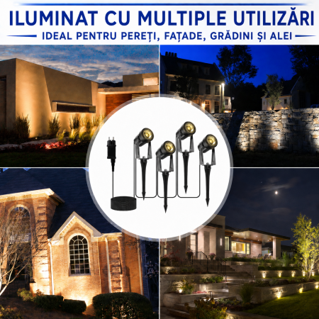 Set 4 lampi LED gradina exterior [5]