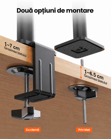 Suport profesional ErGear pentru 2 monitoare 13-32 inch [4]