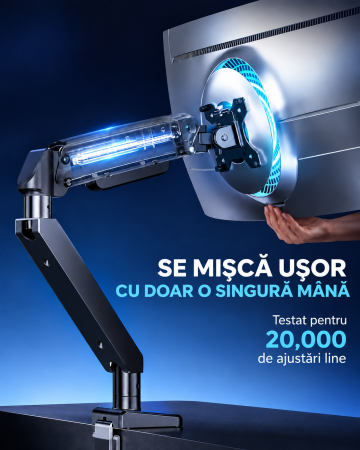 Suport Monitor 13-49 inch, UltraWide, 17 kg, VESA, Brat Reglabil [3]