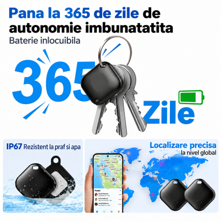Set 4 Smart Tag Android, Tracker Bluetooth Google Find Hub, IP67 [2]