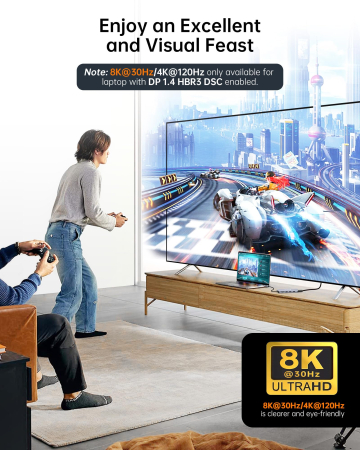 Docking Station USB-C NOVOO® RM11 Pro+, Adaptor hub 11 in 1, Triple Display 8K DP + Dual 4K HDMI, 100W PD, RJ45 Gigabit, 3x USB 3.0, USB 2.0, SD/TF, Compatibil Laptop, MacBook, Windows [5]