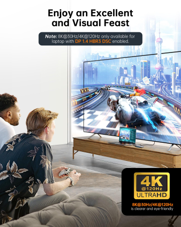 Docking Station USB-C NOVOO® RM14F, Adaptor hub 14 in 1, Quad Display 8K DP + Dual 4K HDMI, VGA, 5x USB 3.1, PD 100W, Ethernet Gigabit, SD/TF, Audio 3.5mm, Thunderbolt 3/4 Compatibil Laptop, MacBook, Windows [6]