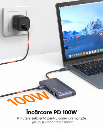 Docking Station USB-C 8-in-1, Dual HDMI 4K, USB 3.2, PD 100W [2]