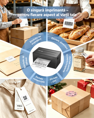 Imprimanta Termica AWB 4x6, Bluetooth, USB, 203 DPI, 180 mm/s [1]