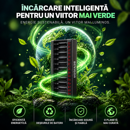 Incarcator Inteligent 16 Acumulatori AA/AAA, USB-C QC3.0 [4]