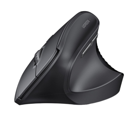 Produse EmagMarketplace - Mouse wireless UGREEN® design ergonomic vertical, M571P, 6 Butoane, 2.4GHz + BT 5.4, 1000/1600/2000/4000 dpi, compatibil cu Pc/Laptop/Tableta/Telefon Mobil, Negru