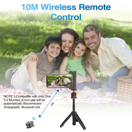 Suport magnetic telefon pentru captura poze AdyMel®, camgrip, cu conectatre bluetooth, telecomanda detasabila, snap, grip, universal, selfie stick, negru [4]