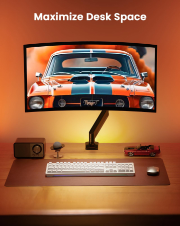 Suport monitor ErGear® 13–34 inch, brat reglabil cu arc pe gaz, sustine pana la 10 kg, compatibil VESA 75x75 si 100x100, 2 tipuri de montare, ideal pentru gaming si birou [6]