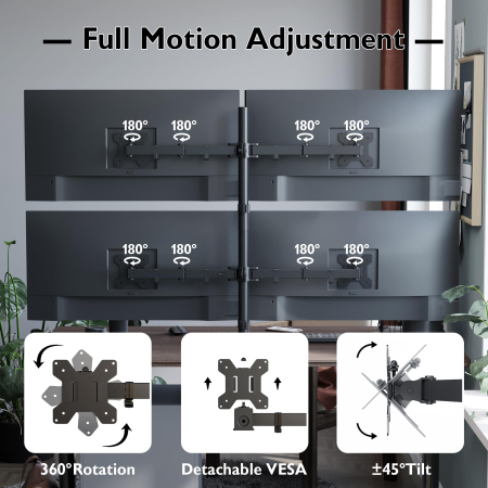AM214 - Suport pentru 4 monitoare Bontec® 13-27 inch [6]