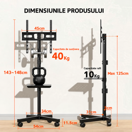 Suport televizor cu roti 23–60 inch [2]