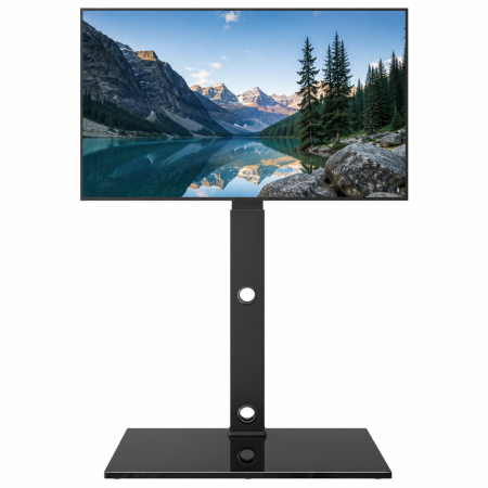 Accesorii TV & Monitoare - Suport TV pentru televizor 30-70 inch Bontec®, plat si curbat, cu sticla securizata, suporta greutate pana la 40 kg, VESA pana la 600 x 400 mm, brat pivotant, inaltime ajustabila, prinderi din otel, multifunctional