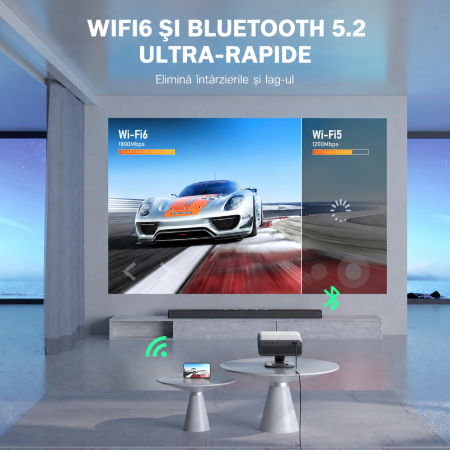 Videoproiector inteligent VISSPL® 4K – Netflix licentiat, Dolby Audio 3D, WiFi 6. [3]