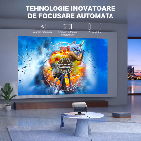 Videoproiector inteligent VISSPL® 4K – Netflix licentiat, Dolby Audio 3D, WiFi 6. [2]