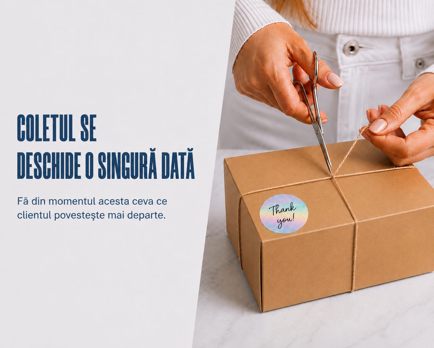 Colet de carton sigilat cu o etichetă holografică