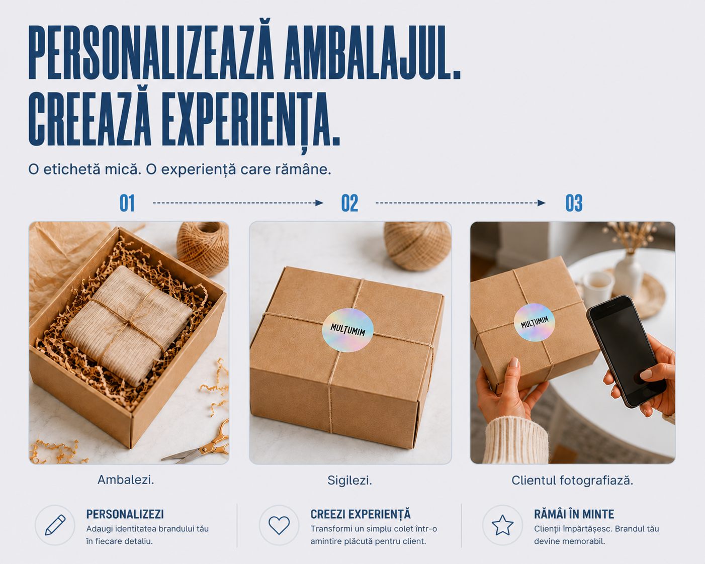 Ambalezi, sigilezi, clientul fotografiază