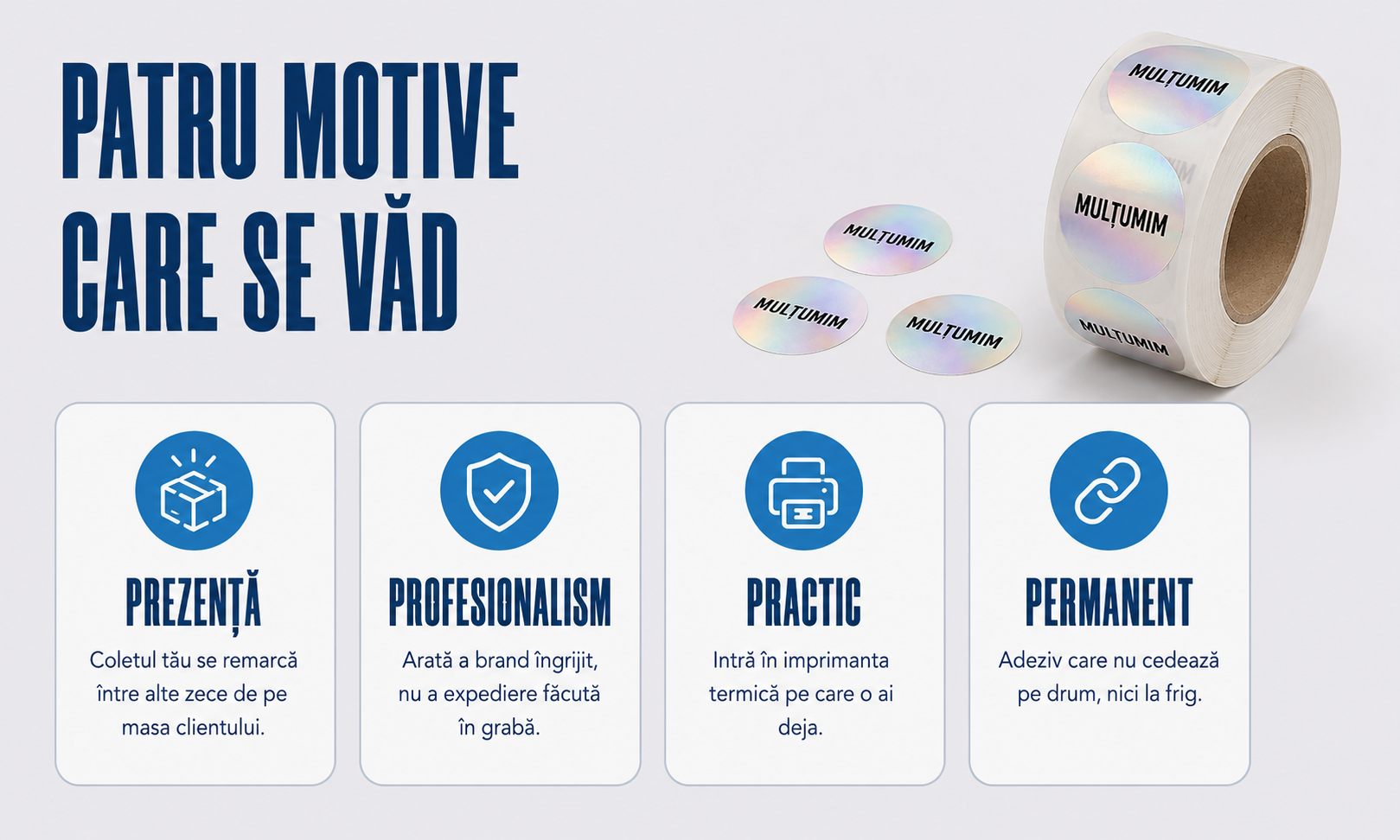 Prezență, profesionalism, practic, permanent