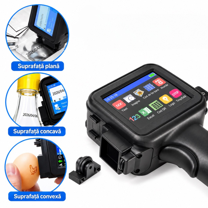 Imprimantă inkjet portabilă cu mâner ergonomic și touchscreen 2,4 inch pentru marcarea produselor și ambalajelor [5]