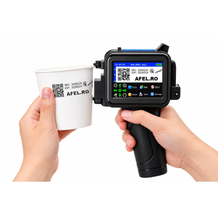 Imprimantă inkjet portabilă cu mâner ergonomic și touchscreen 2,4 inch pentru marcarea produselor și ambalajelor [1]