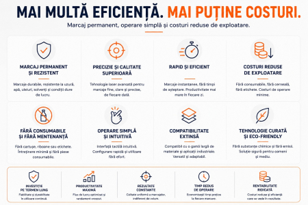Imprimantă Laser Industrială Portabilă 10W, Ecran Tactil 5 Inch, Marcare Metal și Plastic, Coduri QR, Coduri de Bare, Serii, Logo-uri și Date de Fabricație, Suprafață 100x100 mm [5]