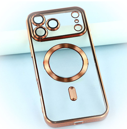 Husă clear compatibilă cu iPhone 17 Pro, Auriu [2]