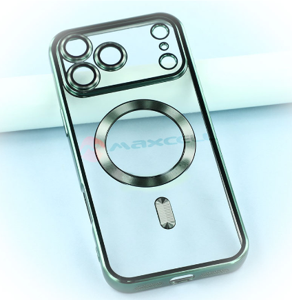 Husă clear compatibilă cu iPhone 17 Pro, Verde [2]