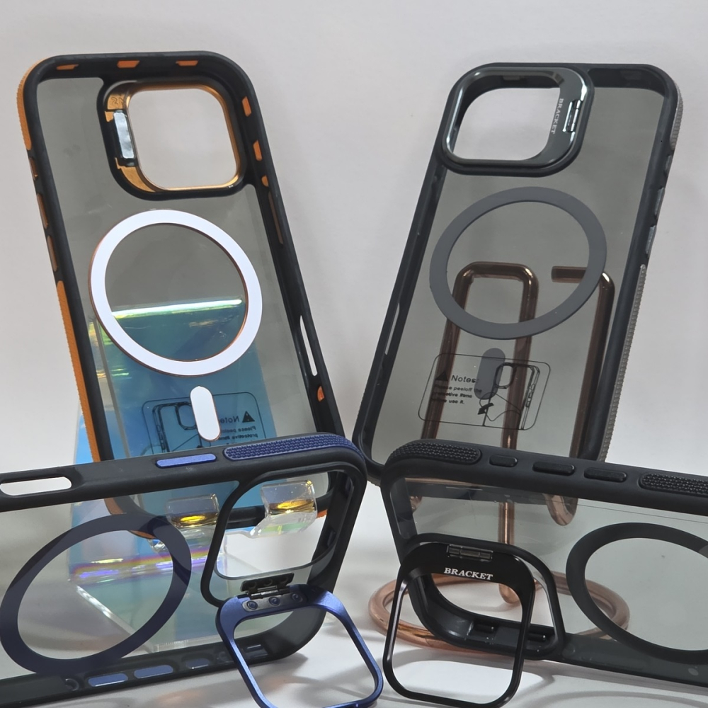 Husă compatibilă cu iPhone 17, cu stand integrat, Negru [4]