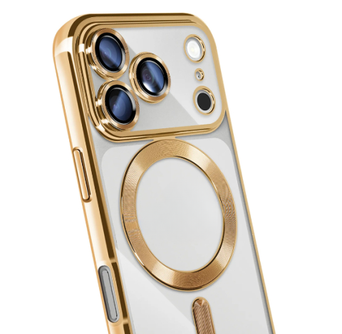 iPhone 17 Pro - Husă clear compatibilă cu iPhone 17 Pro, Auriu
