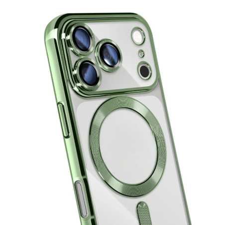 iPhone 17 Pro - Husă clear compatibilă cu iPhone 17 Pro, Verde