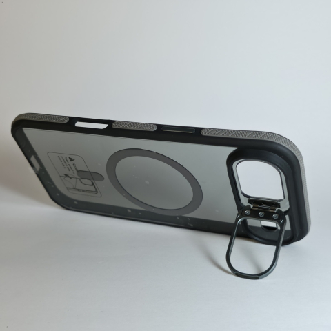 iPhone 17 Air - Husă compatibilă cu iPhone 17 Air, cu stand integrat, Gri