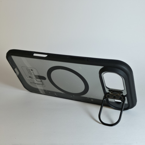 iPhone 17 Air - Husă compatibilă cu iPhone 17 Air, cu stand integrat, Negru