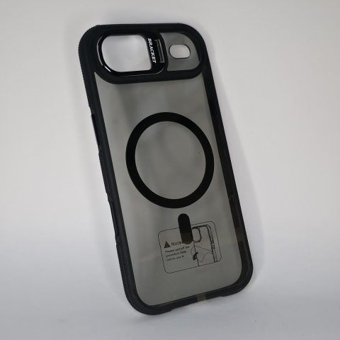 Husă compatibilă cu iPhone 17 Air, cu stand integrat, Negru [1]