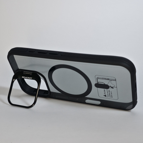 iPhone 16 - Husă compatibilă cu iPhone 16, cu stand integrat, Negru