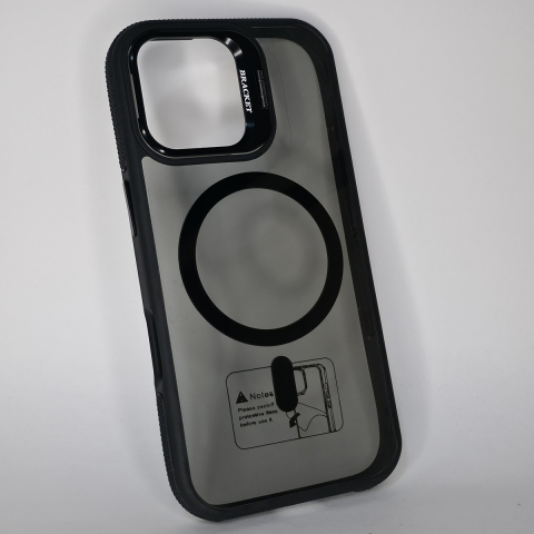 Husă compatibilă cu iPhone 15, cu stand integrat, Negru [1]