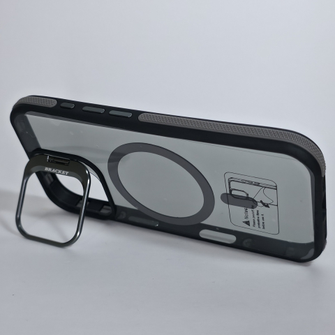 iPhone 15 Pro - Husă compatibilă cu iPhone 15 Pro, cu stand integrat, Gri