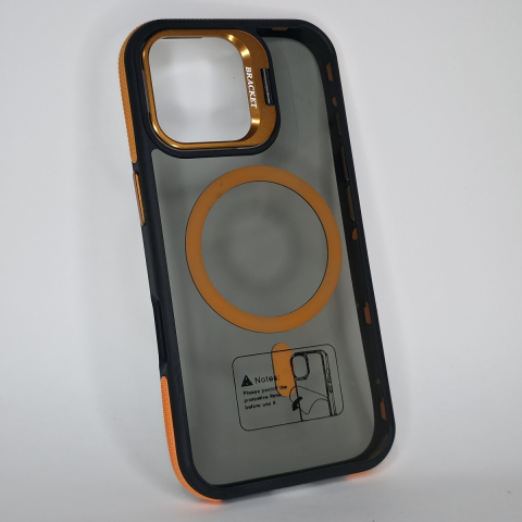 Husă compatibilă cu iPhone 17, cu stand integrat, Portocaliu [1]