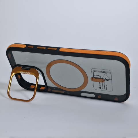 iPhone 17 - Husă compatibilă cu iPhone 17, cu stand integrat, Portocaliu