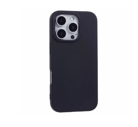 iPhone 16 Pro - Husă din silicon compatibilă cu iPhone 16 Pro, Negru