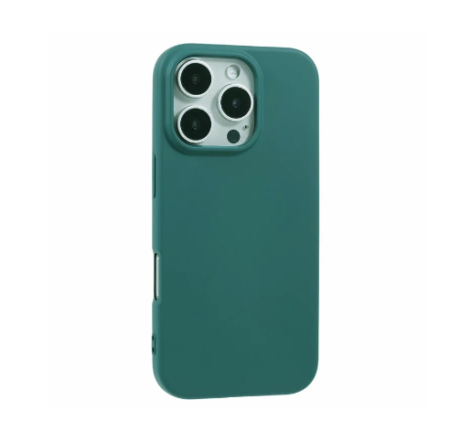 iPhone 16 Pro - Husă din silicon compatibilă cu iPhone 16 Pro, Verde Închis