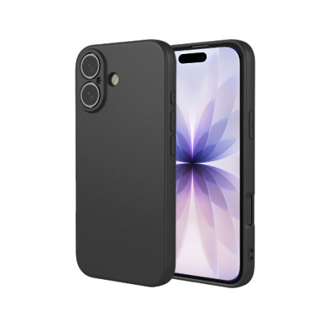 iPhone 17 - Husă din silicon compatibilă cu iPhone 17, Negru