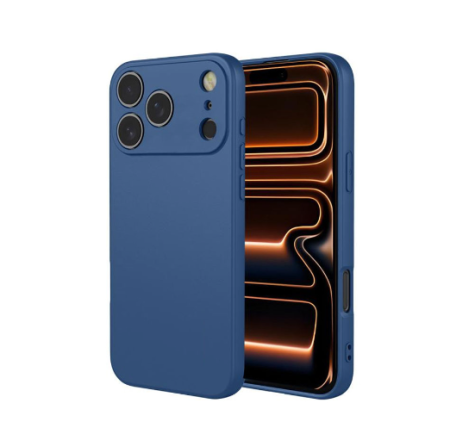 iPhone 17 Pro - Husă din silicon compatibilă cu iPhone 17 Pro, Bleumarin