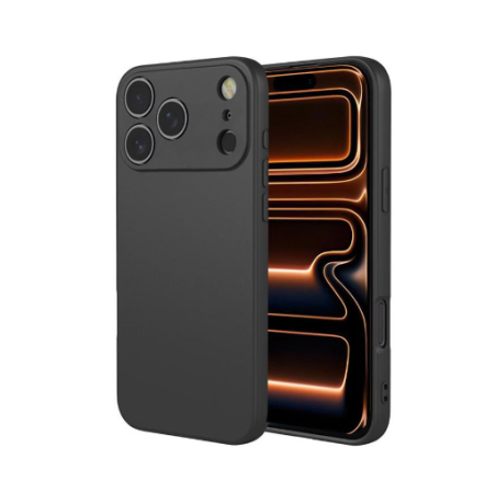 iPhone 17 Pro Max - Husă din silicon compatibilă cu iPhone 17 Pro Max, Negru