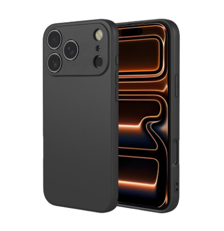 iPhone 17 Pro - Husă din silicon compatibilă cu iPhone 17 Pro, Negru