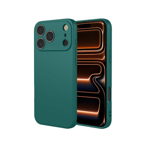 iPhone 17 Pro - Husă din silicon compatibilă cu iPhone 17 Pro, Verde Închis