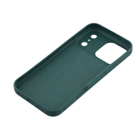 Husă din silicon compatibilă cu iPhone 17 Pro, Verde Închis [1]