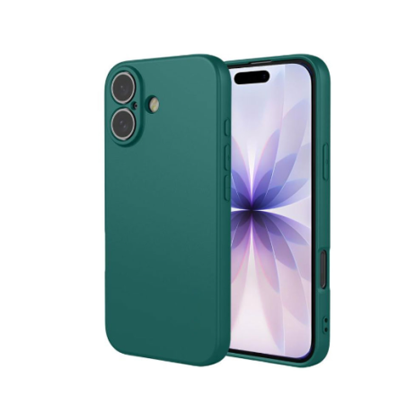 iPhone 17 - Husă din silicon compatibilă cu iPhone 17, Verde Închis